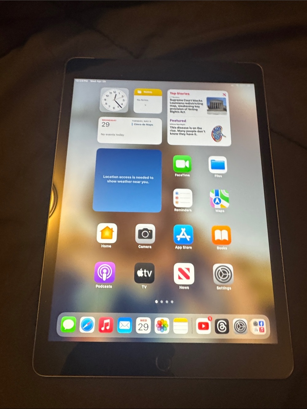 Apple iPad in Black with Silver Home Button